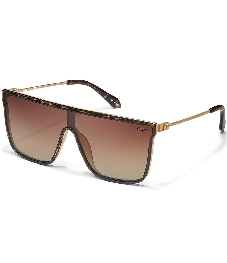 цена Солнцезащитные очки унисекс Quay Australia Nightfall Remix Shield, коричневый