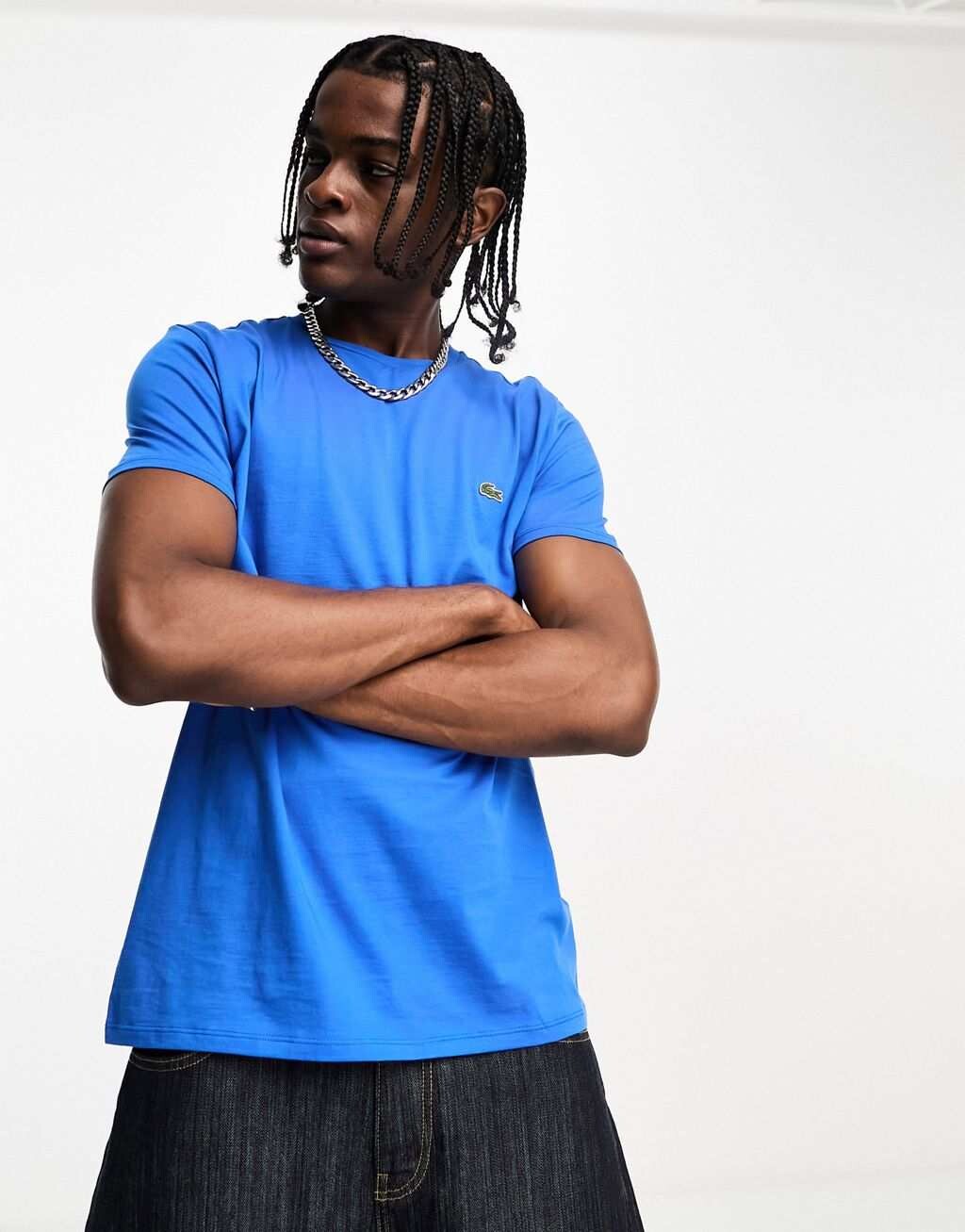 

Синяя футболка с логотипом Lacoste, Синий
