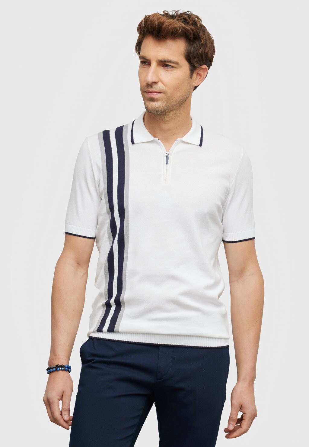 Поло STANDARD FIT SLEEVE AC&CO / ALTINYILDIZ CLASSICS, крем поло standard fit short sleeve ac