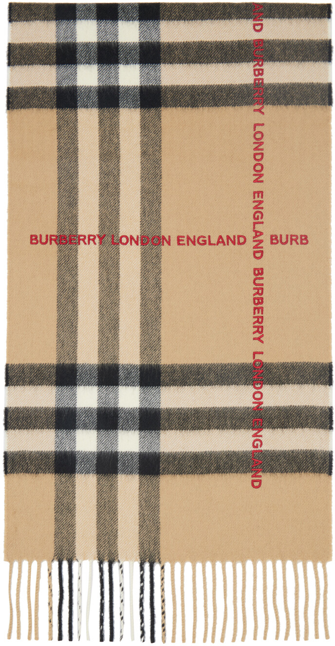 

Бежевый шарф в клетку Burberry