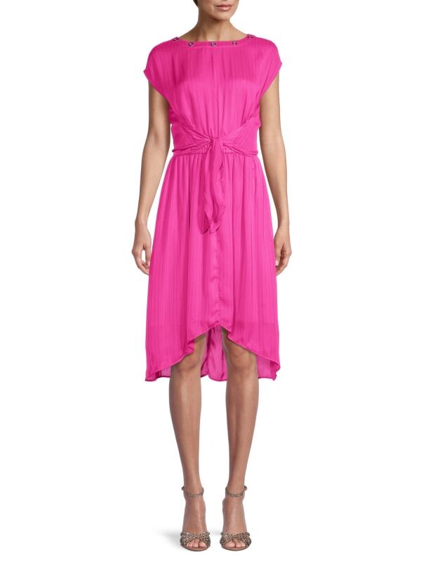 

Плиссированное платье миди hi lo MICHAEL Michael Kors Cerise