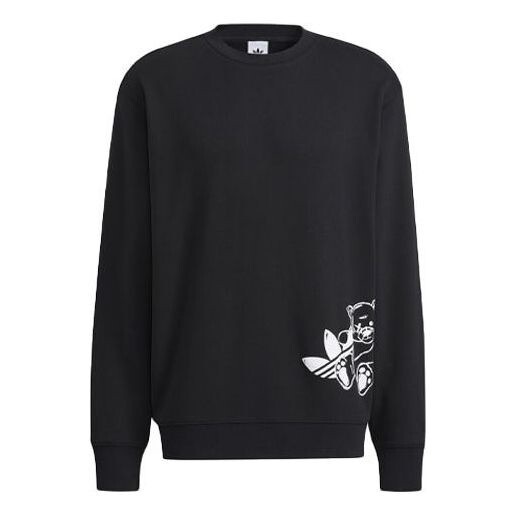 

Толстовка Adidas originals Bear Crew Logo Printing Round Neck Long Sleeves Black, Черный