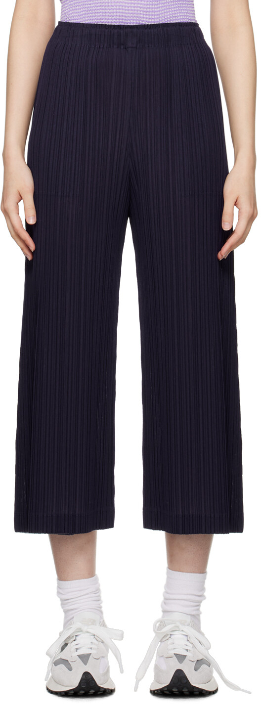 

Пурпурные брюки со складками Pleats Please Issey Miyake