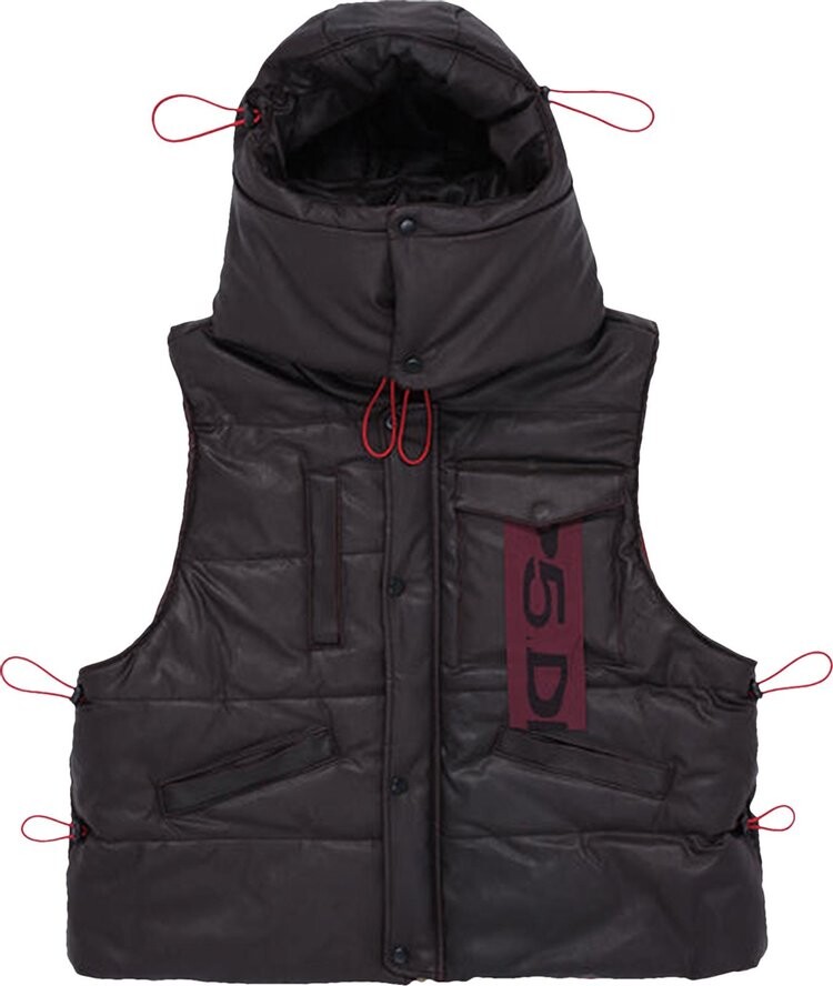 

Пуховик Sp5der Hooded Puffer Vest 'Brown', коричневый