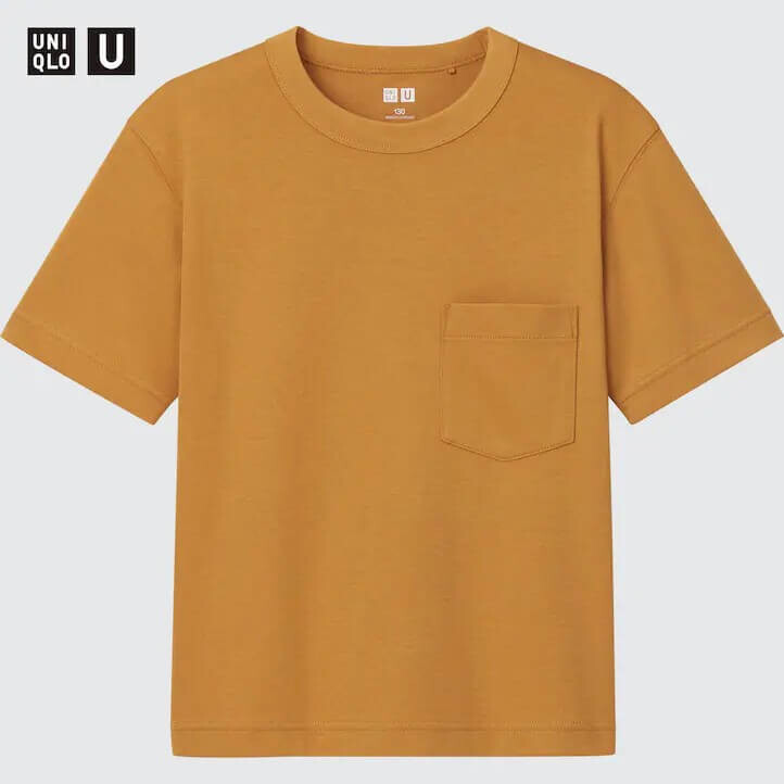 

Футболка детская Uniqlo Kids Airism Cotton Crew Neck Short Sleeved, оранжевый