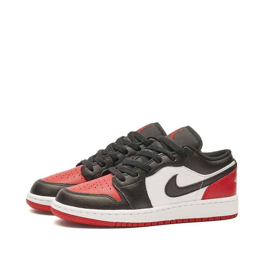 

Кроссовки Air Jordan 1 Low GS, белый/черный/красный