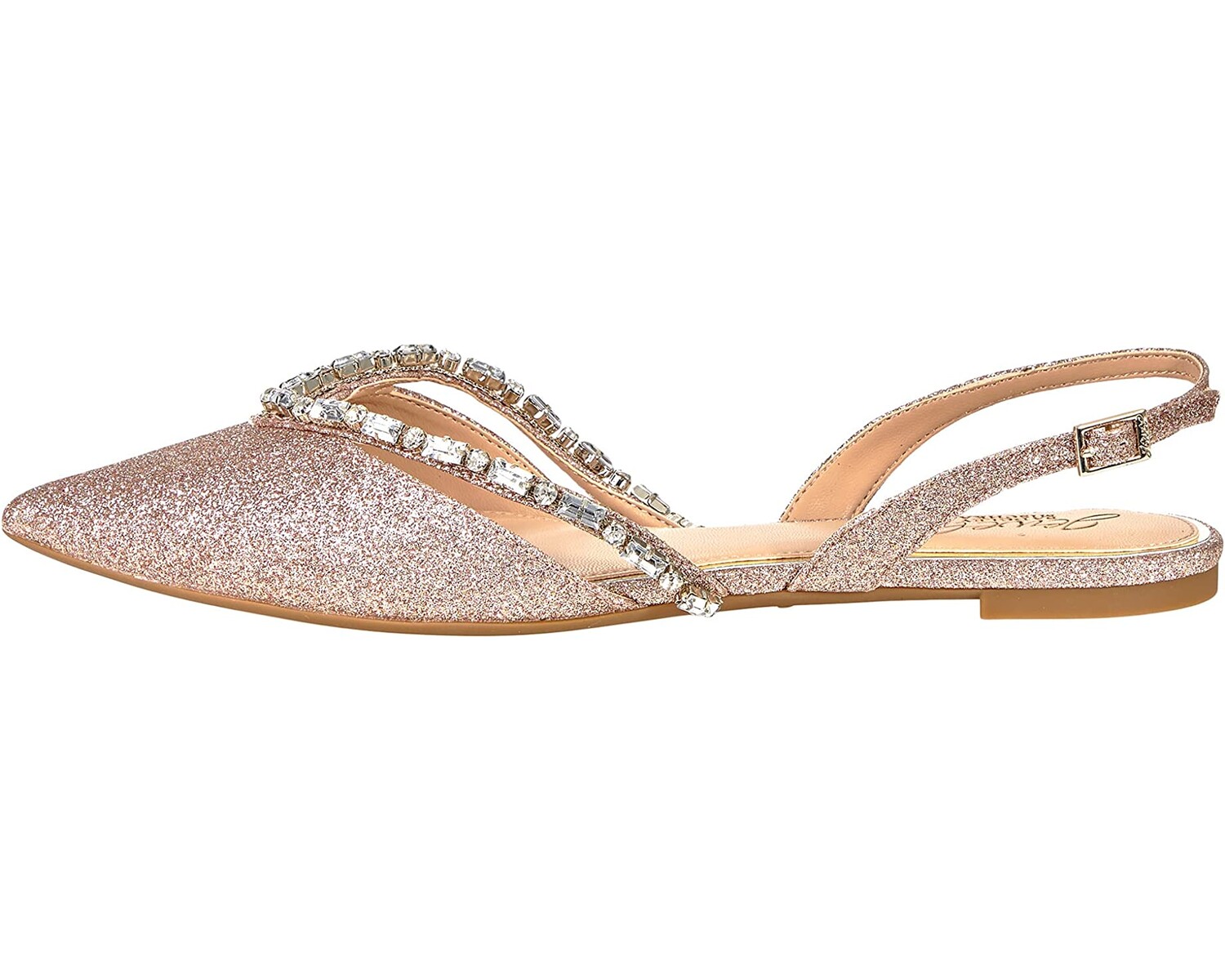 

Туфли на плоской подошве Camden Jewel Badgley Mischka, розовое золото, Розовый