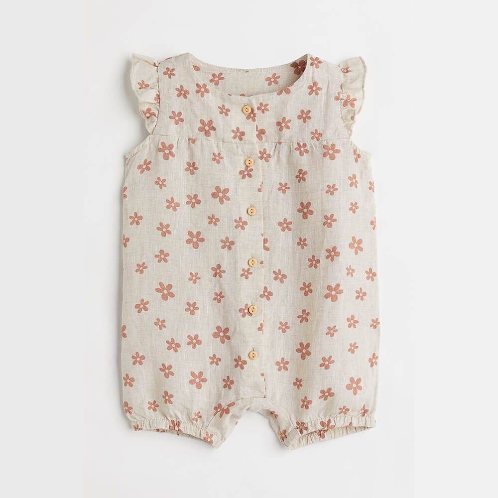 

Комбинезон H&M Linen Romper, светло-бежевый