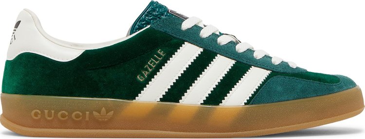 Лимитированные кроссовки Adidas Adidas x Gucci Gazelle 'Green Suede', зеленый