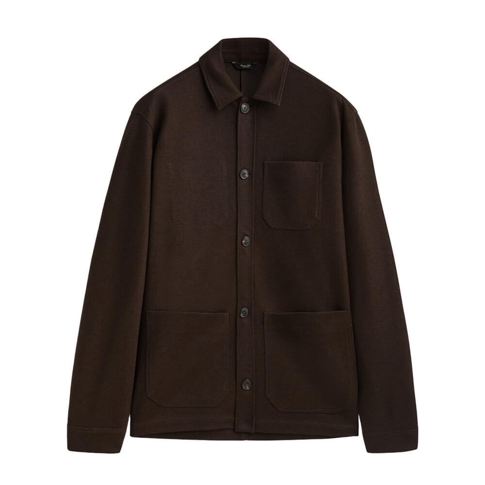 

Куртка-рубашка Massimo Dutti Party With Pockets, коричневый