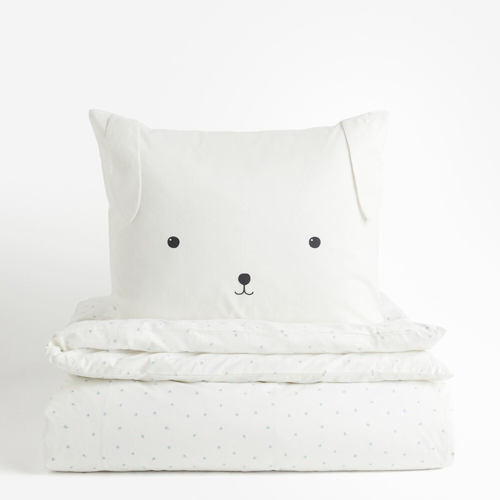 

Комплект односпального постельного белья H&M Home Twin Duvet Rabbit, белый