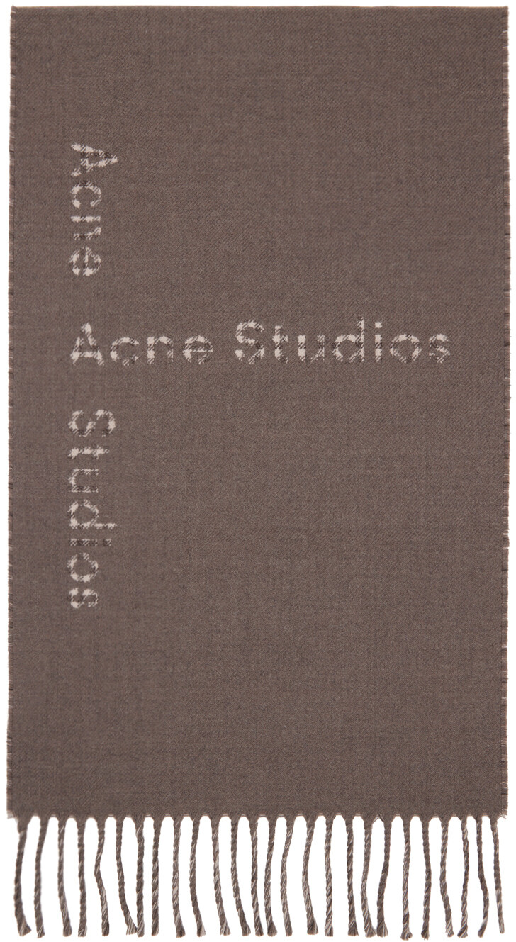 

Серо-коричневый шарф в клетку Acne Studios