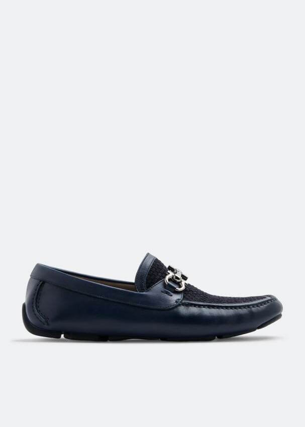 

Лоферы FERRAGAMO Gancini driving loafers, синий