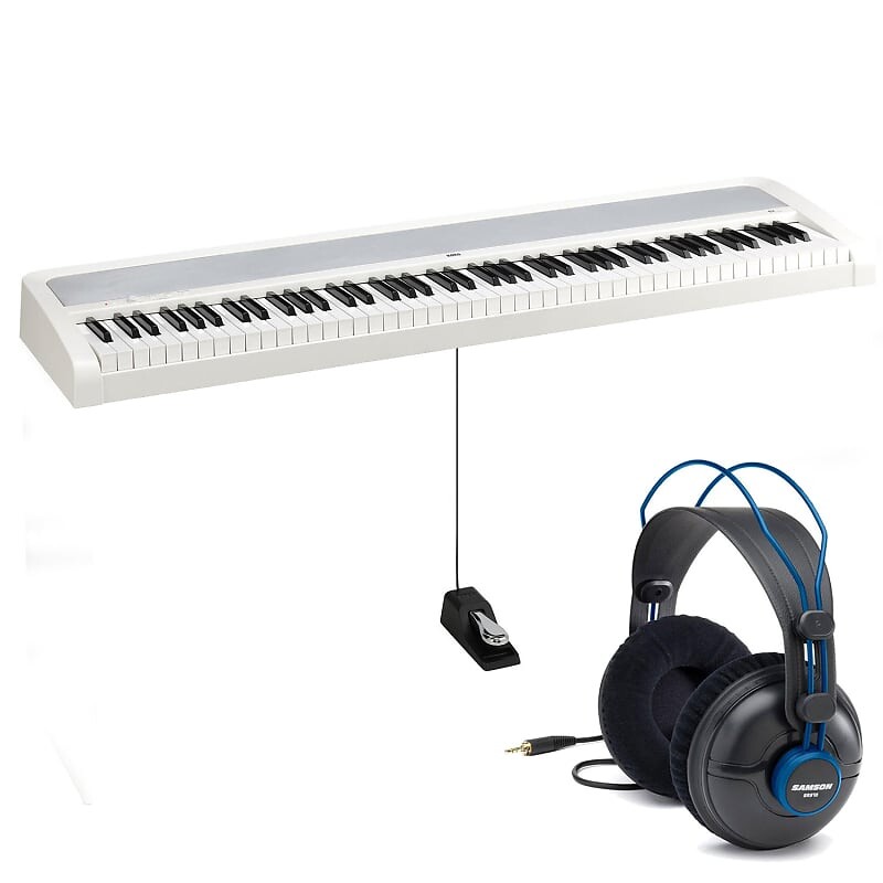 

Korg B2 88-клавишное цифровое пианино (белое) B2WH + наушники Samson Studio
