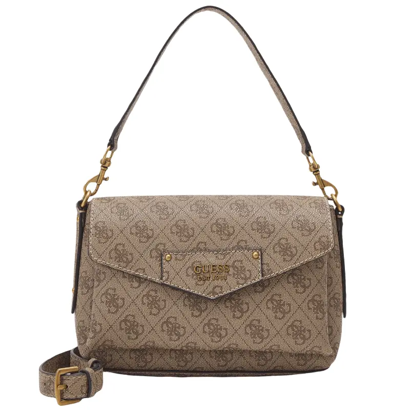 

Сумка кросс-боди Guess Eco Brenton Flap Shoulder Bag, коричневый