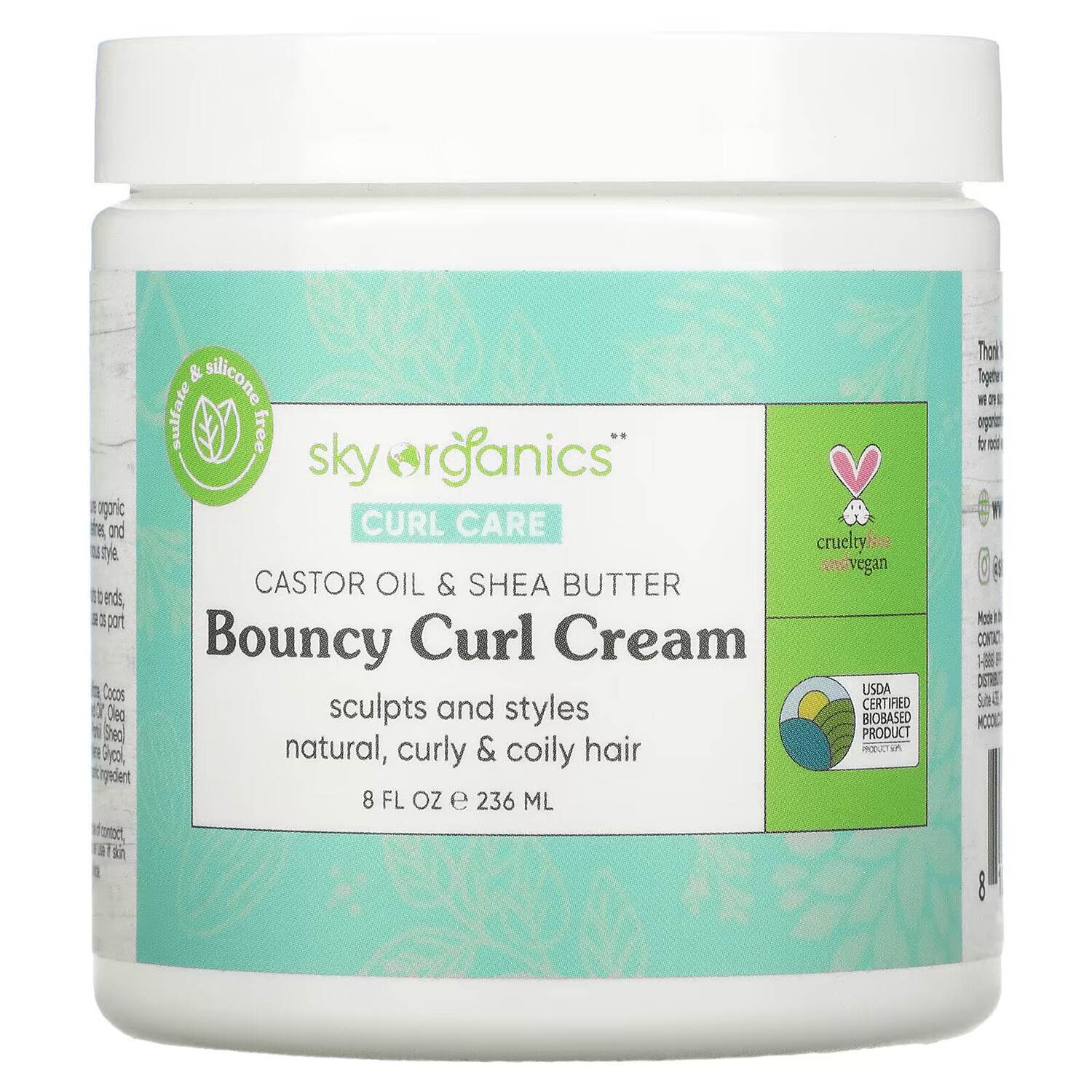 

Sky Organics, Curl Care, крем для упругих локонов, 236 мл (8 жидк. Унций)