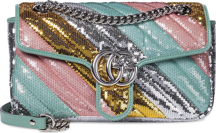 Сумка Gucci GG Marmont Small Sequin Shoulder Bag Multicolor, разноцветный - фото