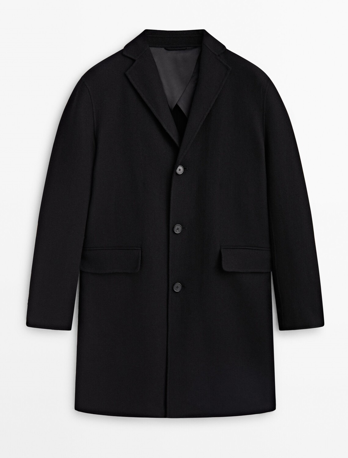 

Пальто Massimo Dutti 100% Double-faced Wool, черный