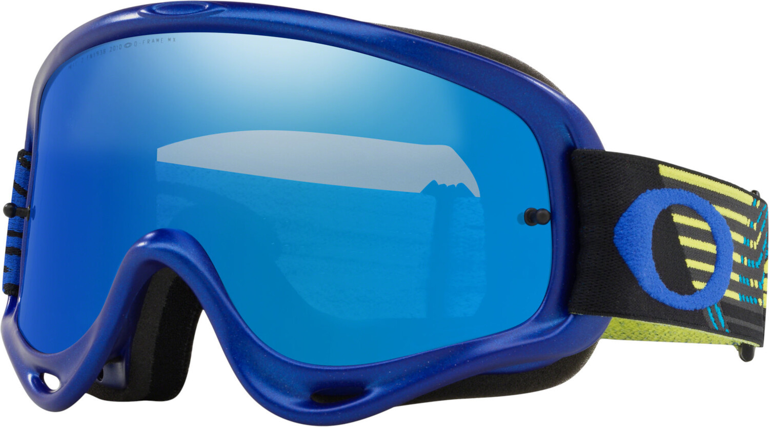 

Очки Oakley O-Frame Circuit Yellow Blue для мотокросса с надписью