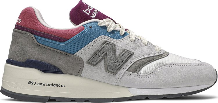 Лимитированные кроссовки New Balance Aimé Leon Dore x 997 'Mulberry Purple', серый - фото