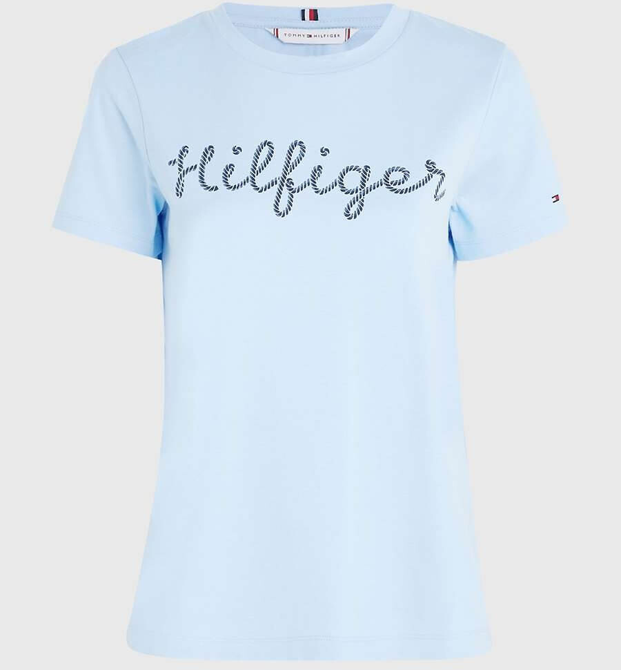 

Футболка Tommy Hilfiger Rope Logo, голубой
