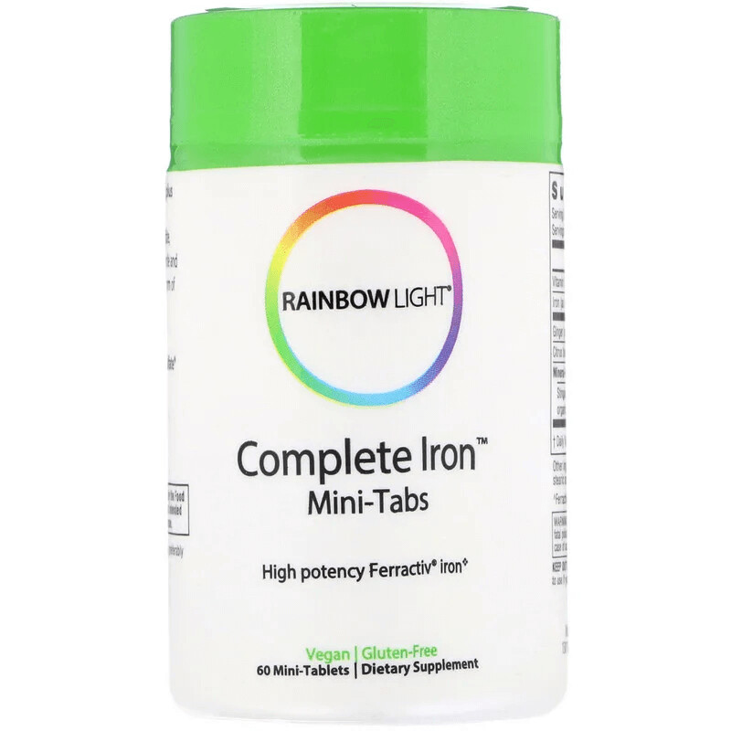 

Complete Iron, мини-таблетки, 60 мини-таблеток, Rainbow Light