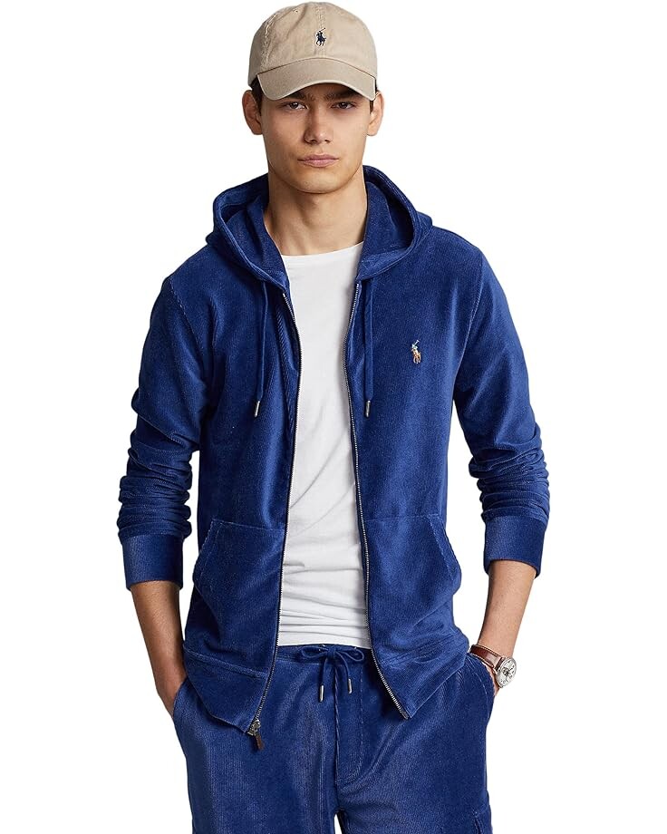 

Худи Polo Ralph Lauren Knit Corduroy Full Zip, синий