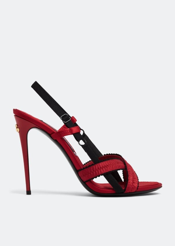 

Сандалии DOLCE&GABBANA Corset-style satin sandals, красный