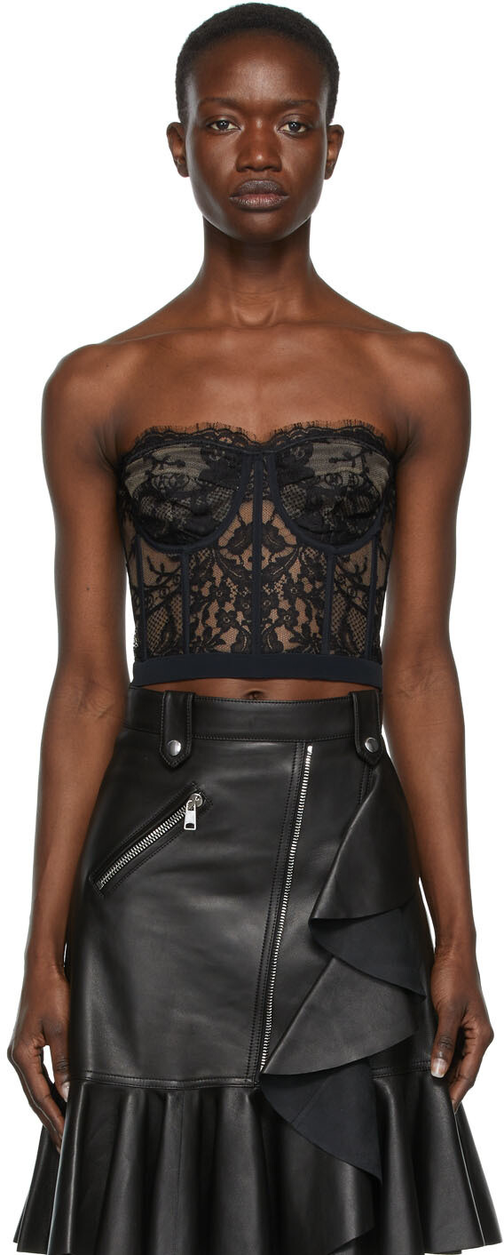 

Черный кружевной корсет Alexander McQueen