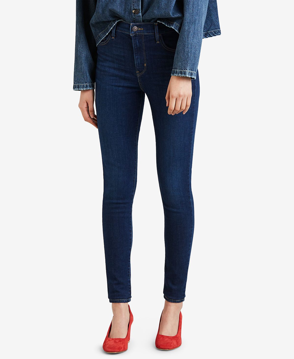 Женские джинсы-суперскинни с высокой посадкой 720, короткая длина Levi's, мульти