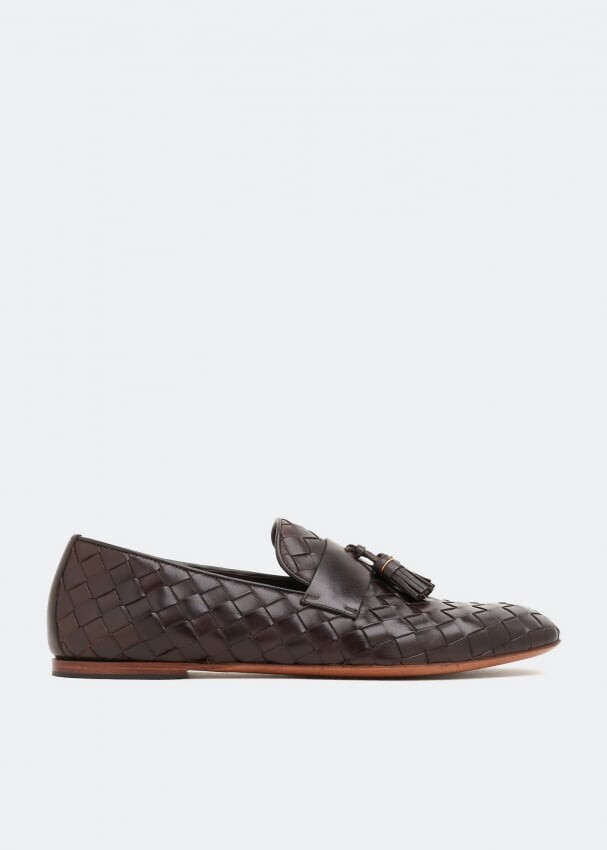 

Лоферы BARRETT Leather woven loafers , коричневый