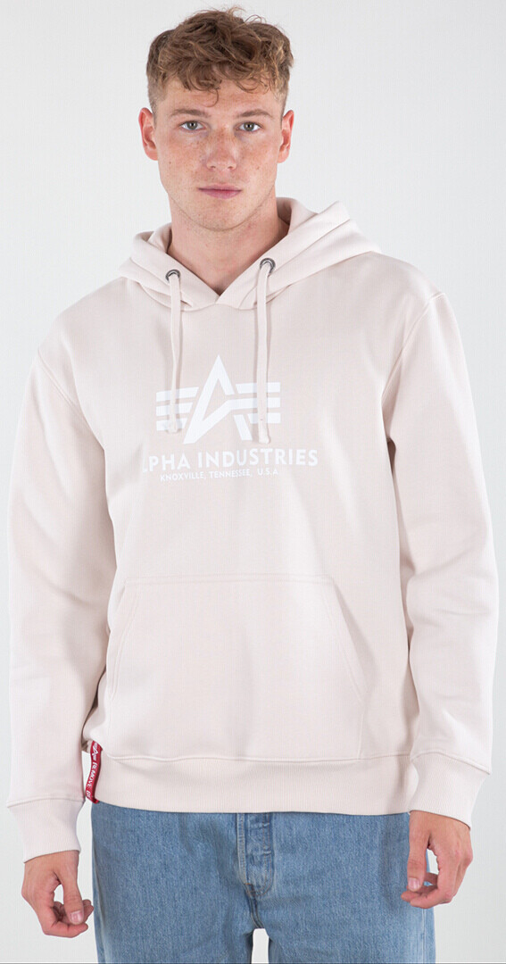 

Толстовка Alpha Industries Basic мужская, бело-бежевая