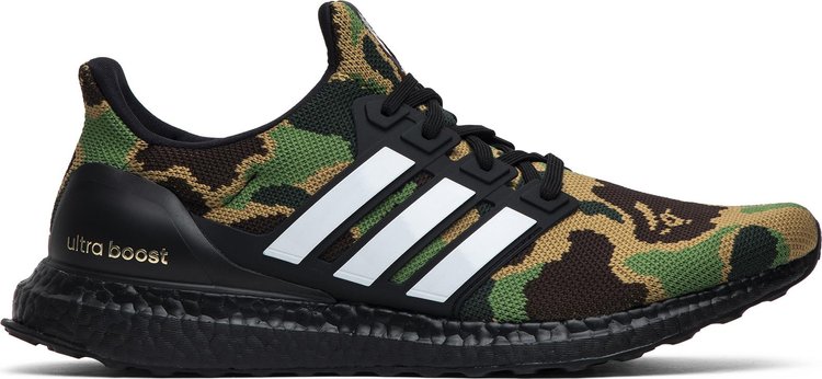 кроссовки adidas a bathing ape x adizero cleat green camo зеленый Кроссовки Adidas A Bathing Ape x UltraBoost 4.0 'Green Camo', зеленый