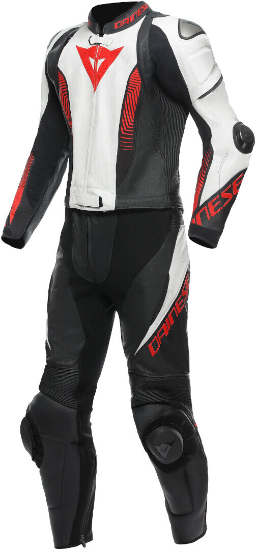 

Dainese Laguna Seca 5 2-Piece Мотоциклетный кожаный костюм, черный/белый/красный