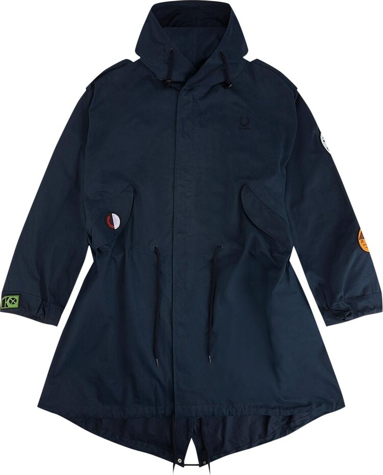 

Парка Fred Perry x Raf Simons Patched Parka 'Basalt Navy', серый