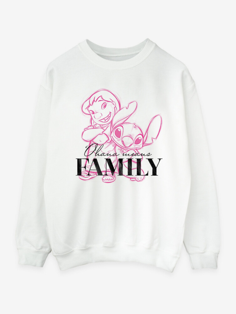 

NW2 Disney Lilo & Stitch Ohana Sketch Adult White Толстовка George., белый