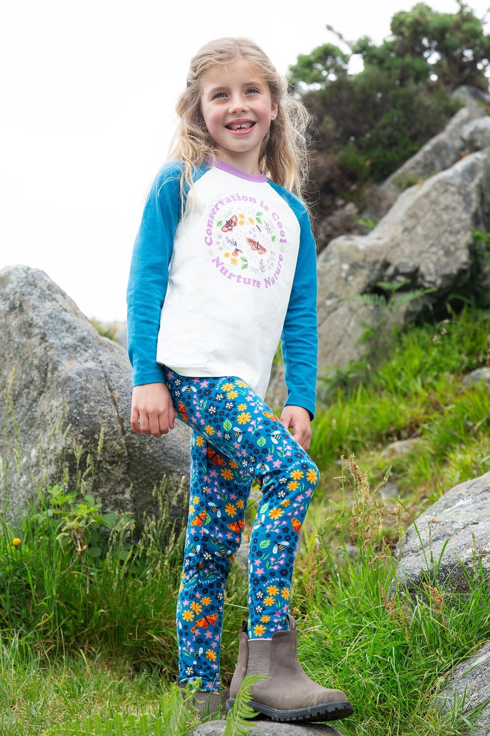 

Желтые леггинсы Leona Frugi, синий