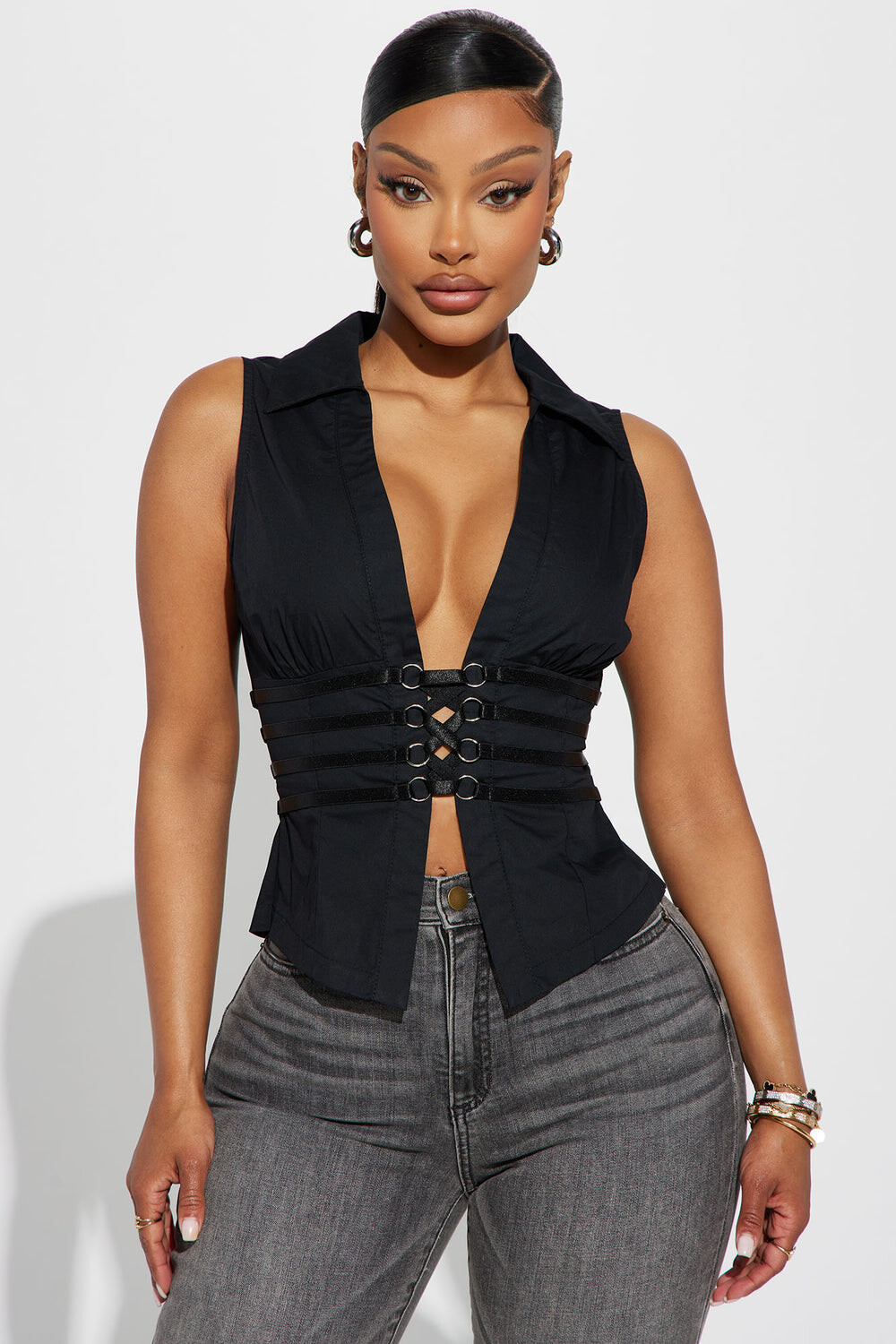 

Топ Fashion Nova T50655C, черный