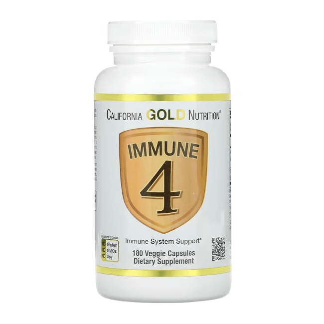 Поддержка иммунной системы California Gold Nutrition Immune 4, 180 капсул immune 4 california gold nutrition 180 капсул