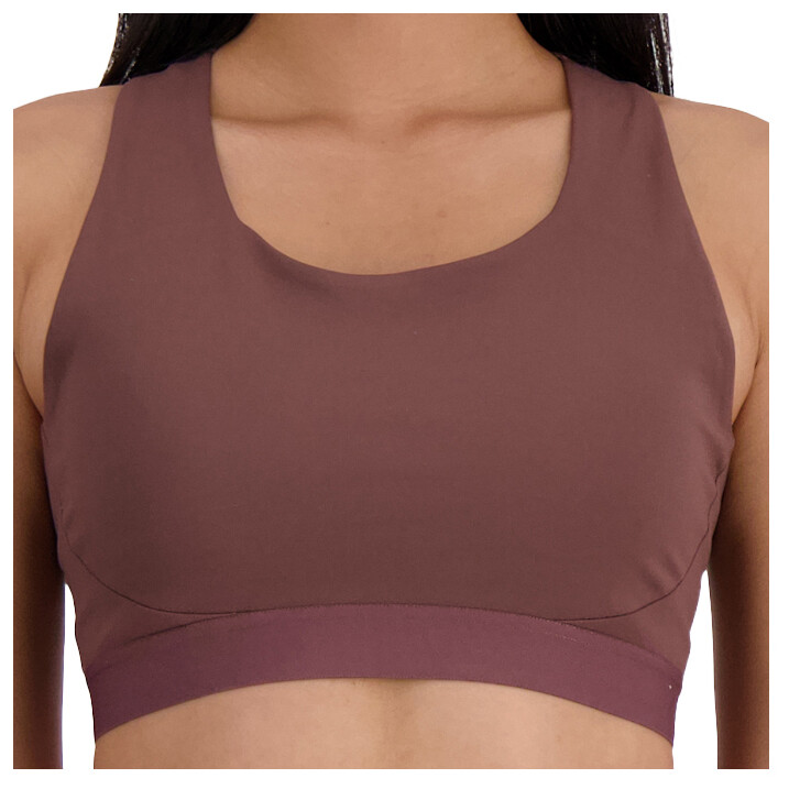 

Спортивный бюстгальтер New Balance Women's Athletics Med Support Sleek Sports Bra, цвет Licorice
