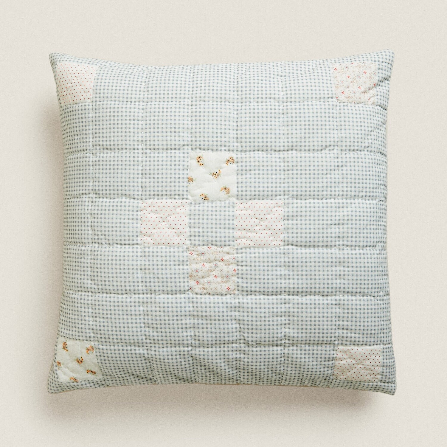 

Чехол для подушки Zara Home Loral Patchwork, голубой