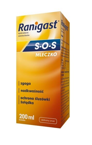 

Ranigast SOS Mleczkoподготовка к гиперацидности и рефлюксу, 200 ml