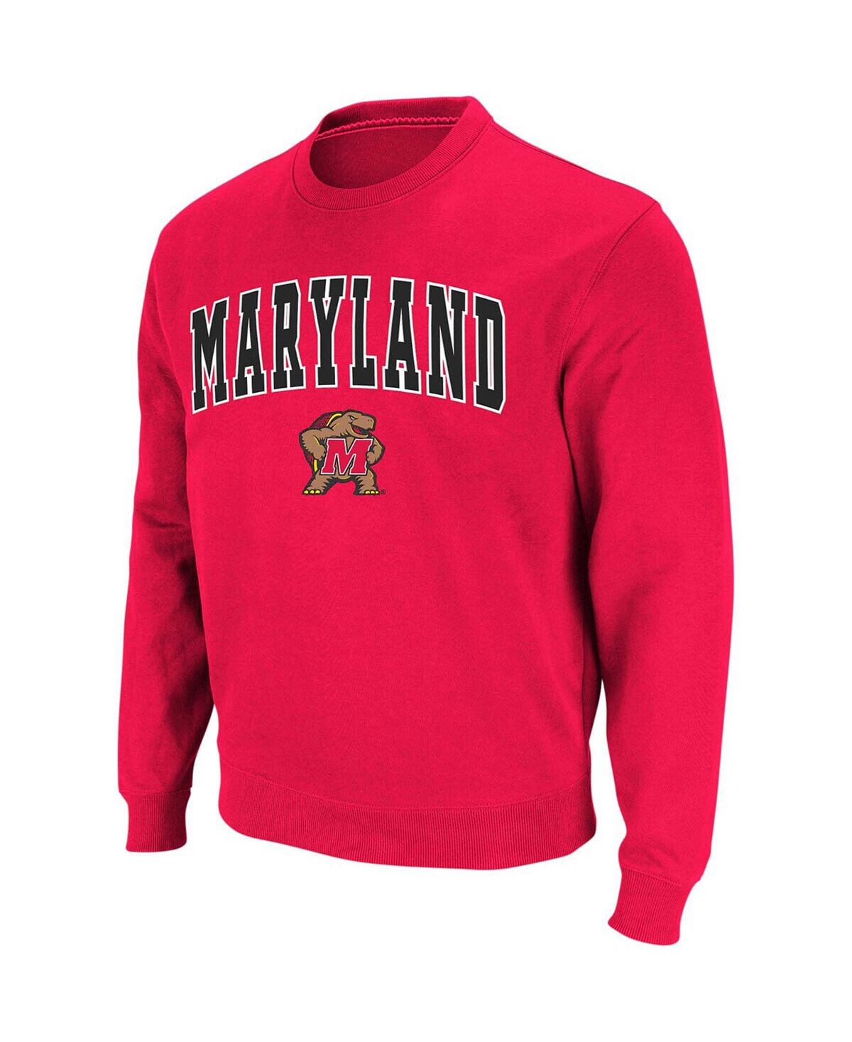 

Мужская красная толстовка с круглым вырезом и логотипом maryland terrapins arch logo Colosseum, красный
