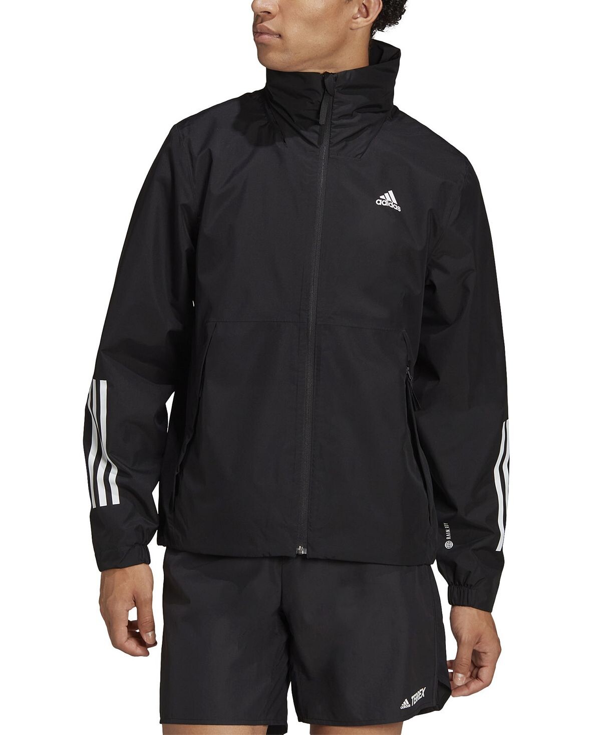 

Мужская куртка bsc rain rdy с 3 полосками adidas, черный