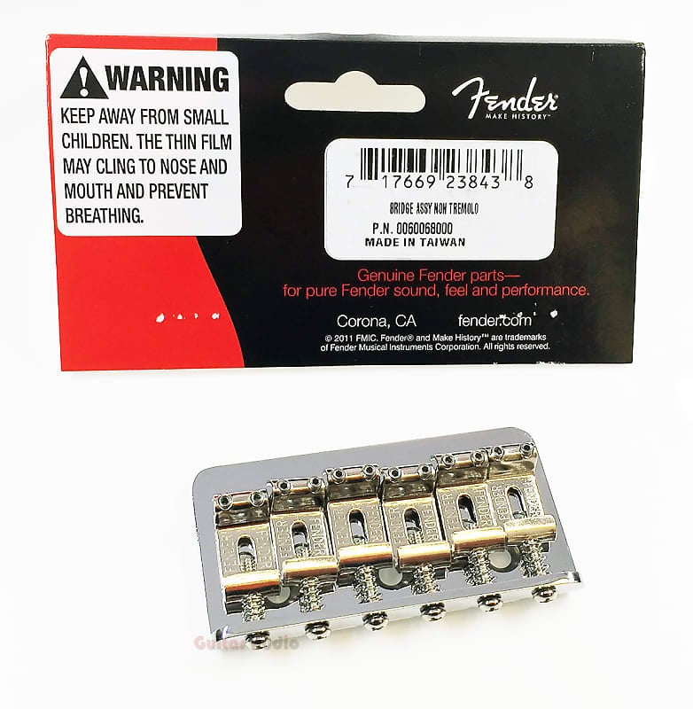 Оригинальный Fender Telecaster/Tele ИЛИ Stratocaster/Strat Hardtail Bridge в сборе 006-0068-000 - фото