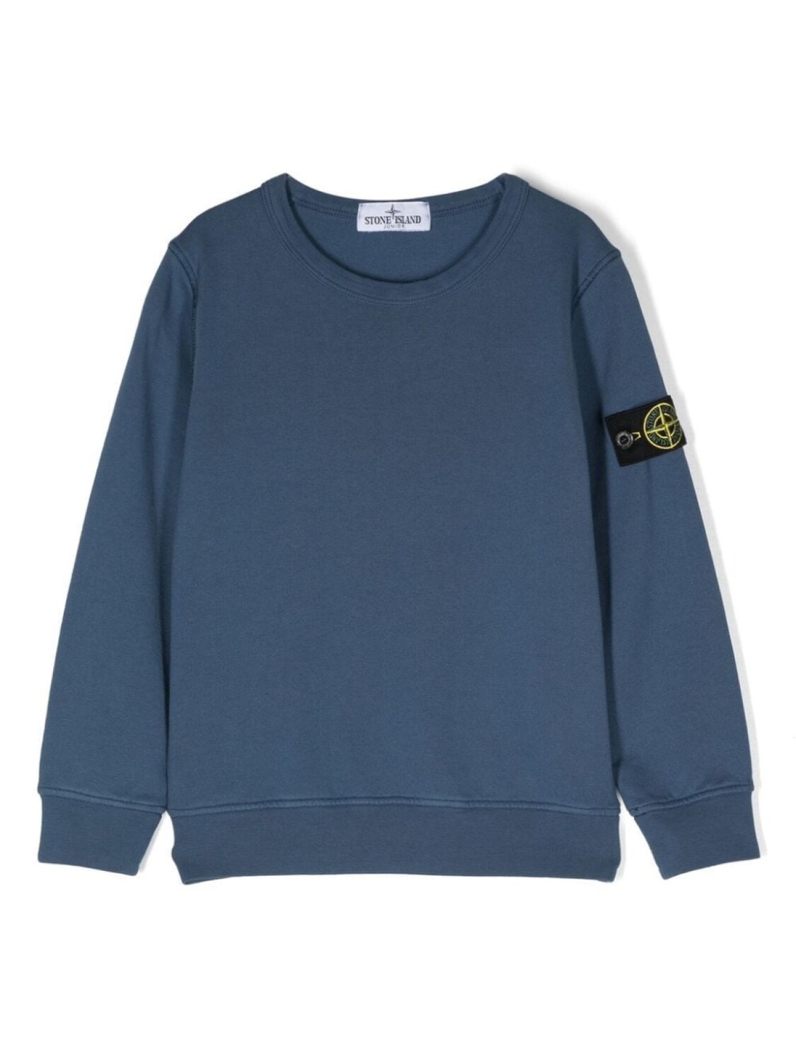 

Stone Island Junior толстовка с нашивкой-логотипом, синий