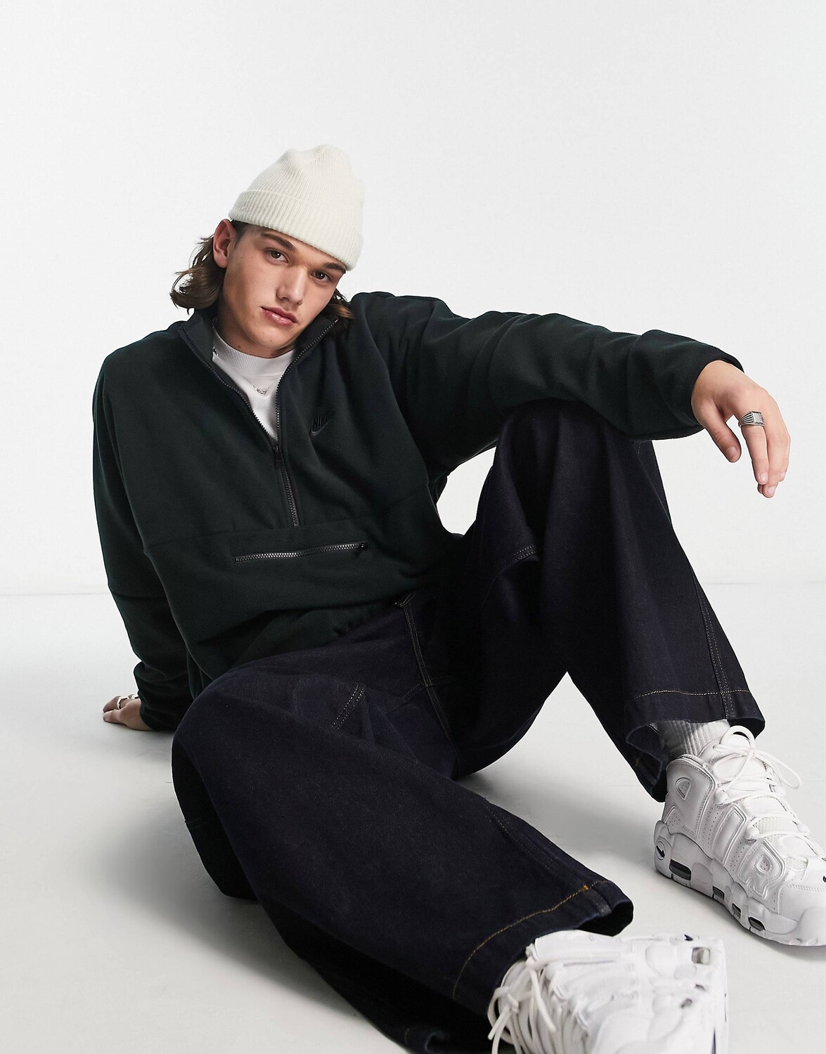 

Черная куртка из полярного флиса на молнии Nike Club, Черный