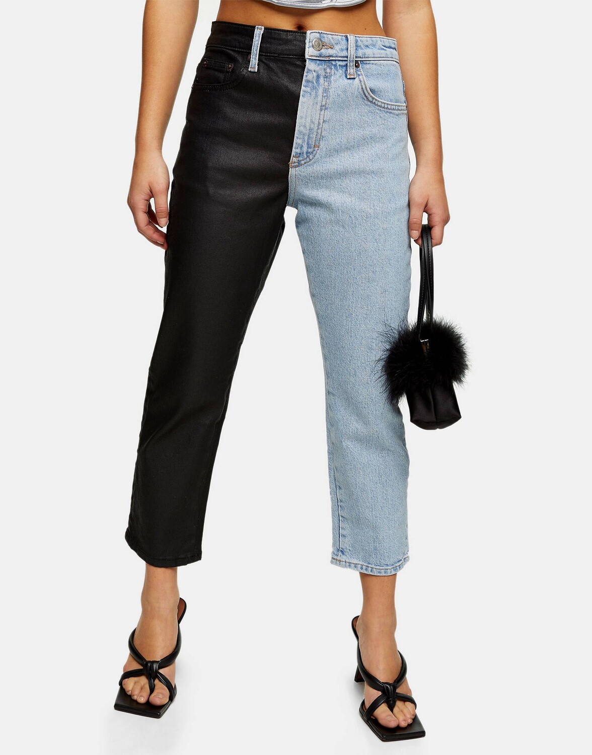 

Прямые джинсы в стиле колор-блок Topshop Petite - MBLUE