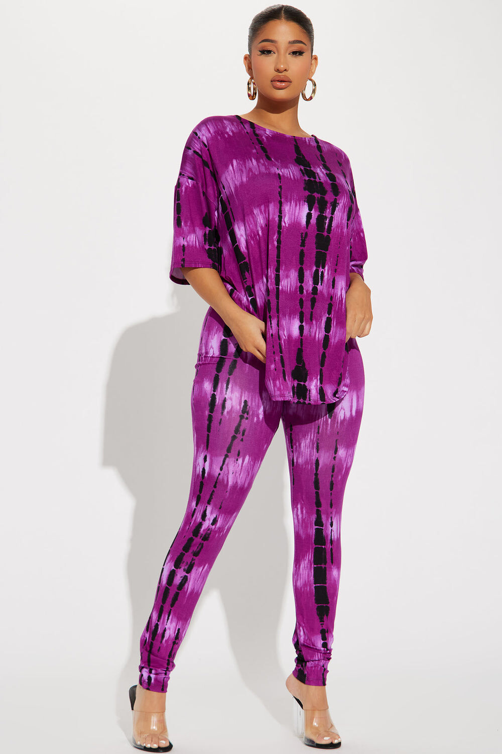 

Леггинсы Fashion Nova TP4309, пурпурный