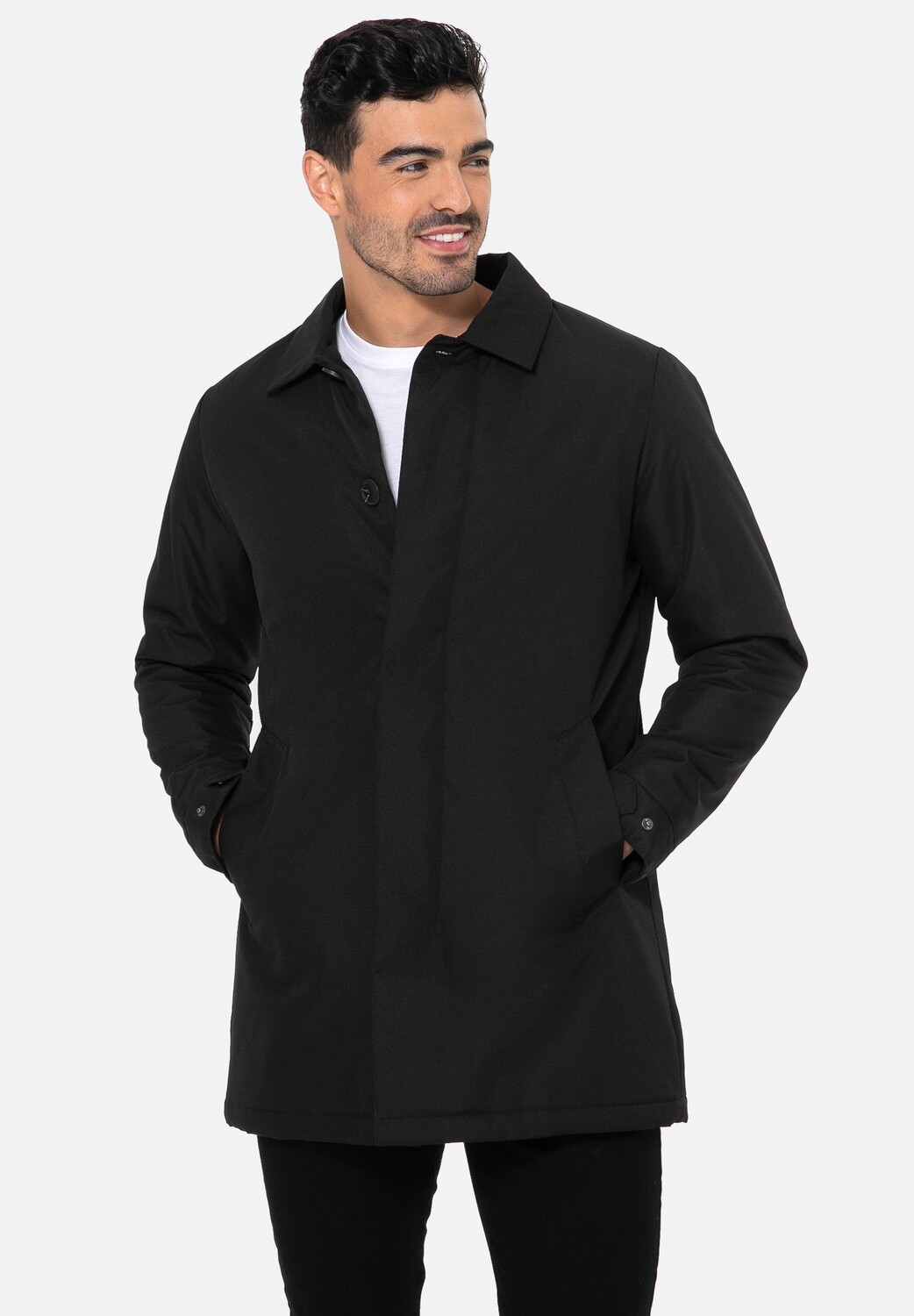 

Пальто короткое Threadbare с карманами, черный